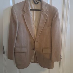 Mens Vtg Clippers Craft Desmonds Blazer‎ 100% Camel Hair